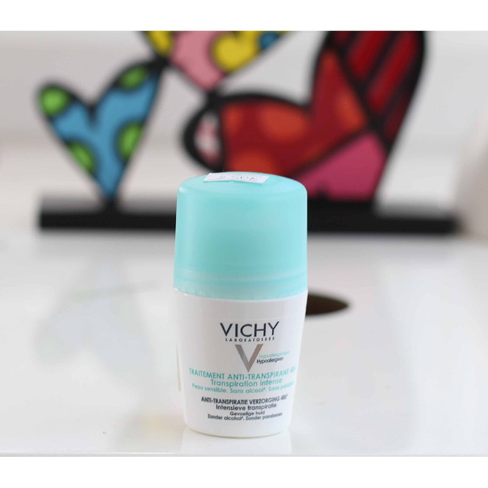 Lăn khử mùi giúp khô thoáng vùng da dưới cánh tay 48 giờ Vichy Deodorant 48H 50ml