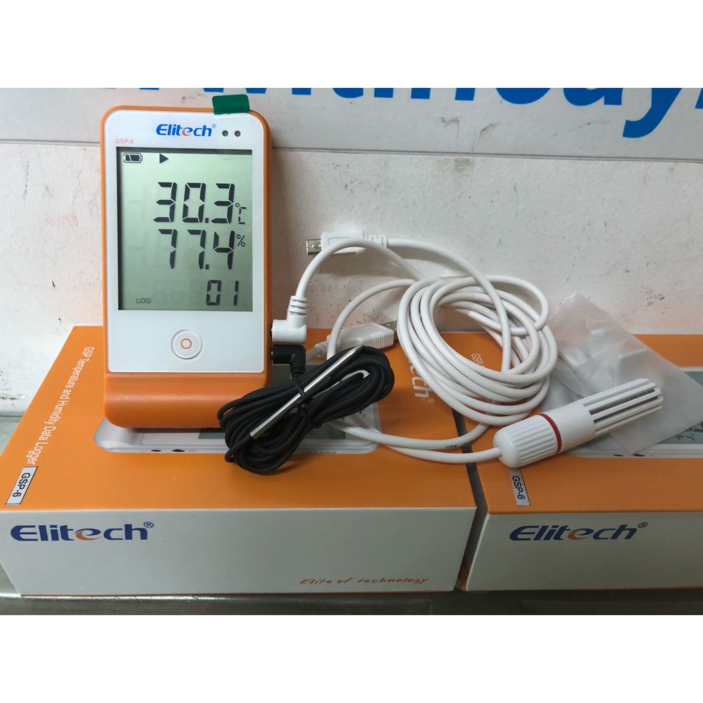 Nhiệt Kế Ẩm Kế Tự Ghi Elitech GSP-6 Model: GSP-6