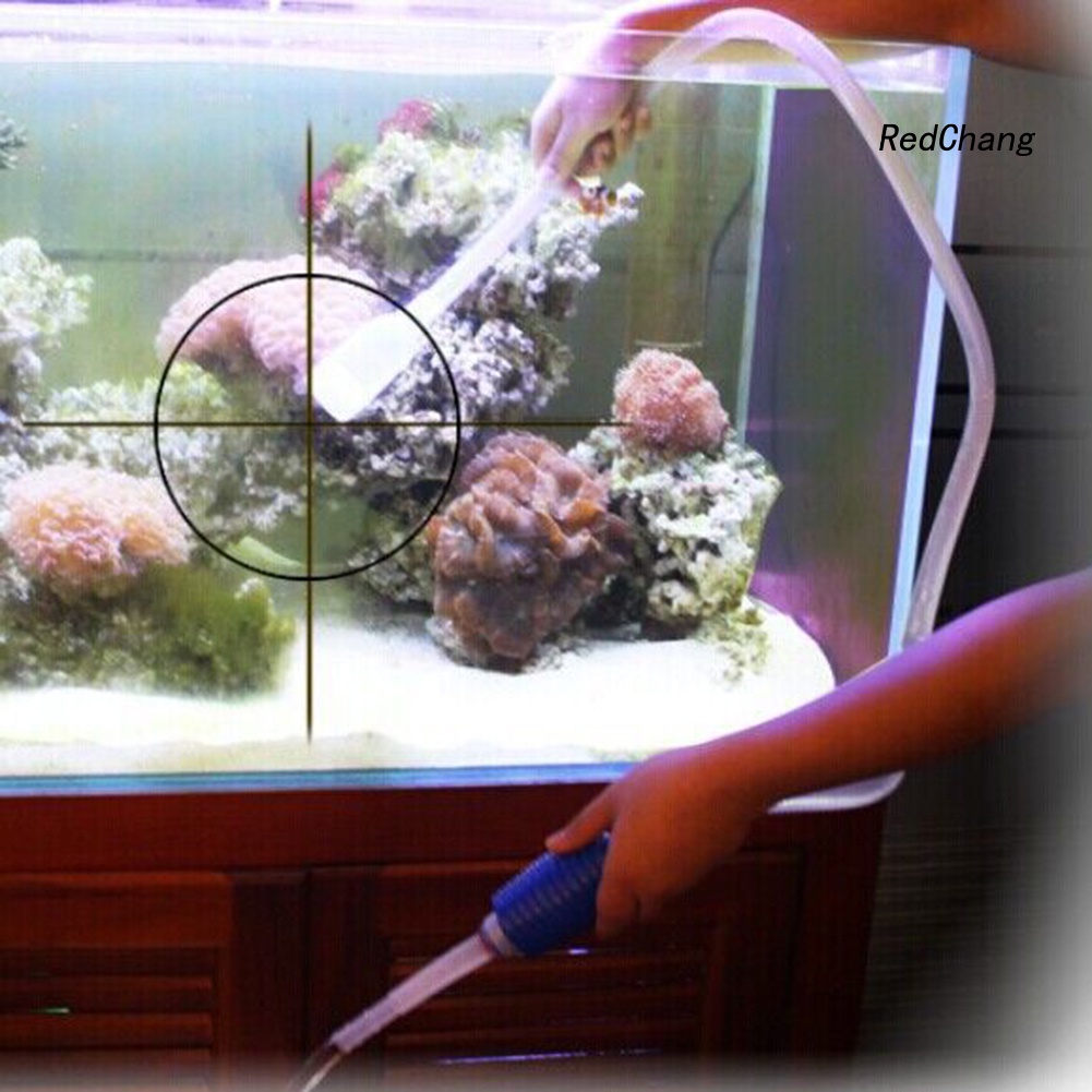 Aquarium Vacuum Water Changer Gravel Cleaner Fish Tank Manual Siphon Pump Tool