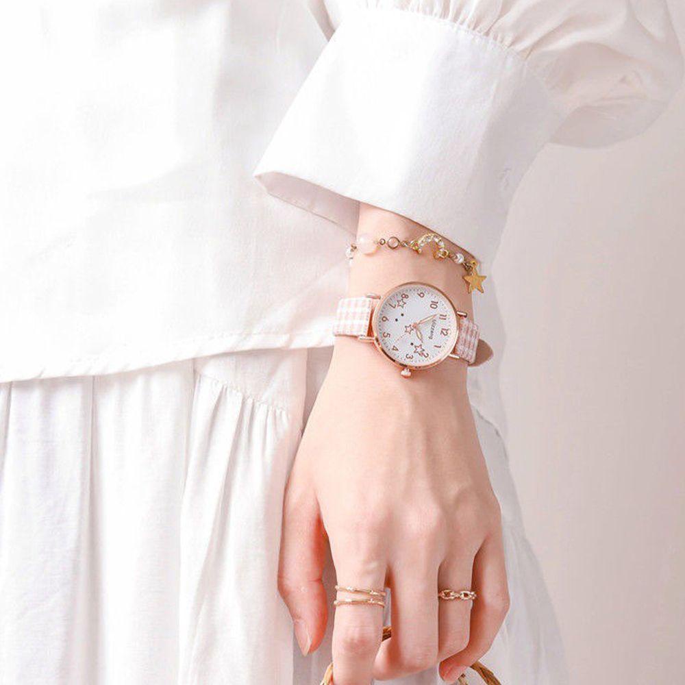 Đồng Hồ Đeo Tay Daes Dây Da PU Phối Hợp Kim Thiết Kế Đơn Giản Phong Cách Hàn Quốc Cho Bé