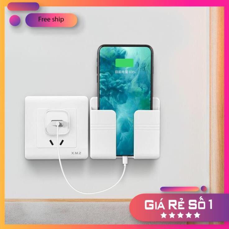 Giá đỡ điện thoại gắn tường không cần khoan, giá giữ điện thoại khi sạc, chắc chắn tiện ích thông minh