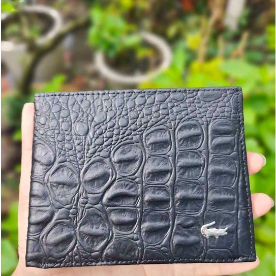 Ví Nam Da Bò Dập Vân Cá Sấu Thiết Kế Tỉ Mỉ  Da Bò Thật 100% Không Tróc Nổ Da