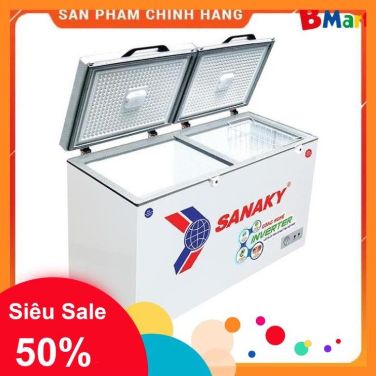 [ FREE SHIPÍ KHU VỰC HÀ NỘI ] Tủ đông Sanaky mặt kính 2 chế độ Inverter VH-2899W4K ( Xám )  - Bmart247  - BM NEW