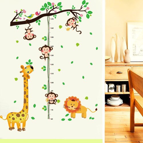 Decal đo chiều cao hươu cao cổ 9128