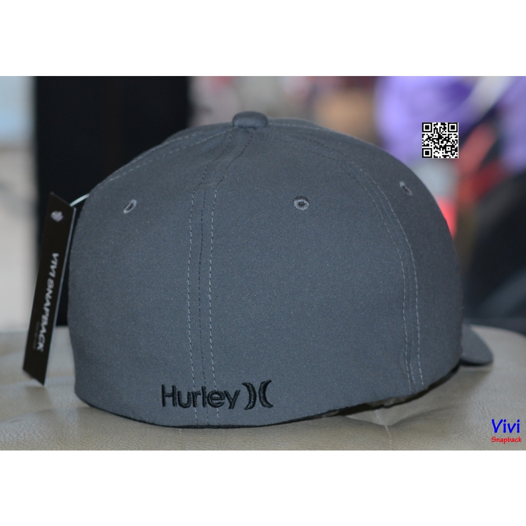 Nón thể thao Hurley logo bít đuôi,Mũ Hurley golf thời trang,Nón màu xám Hurley Cap One & Only H2O-Dri