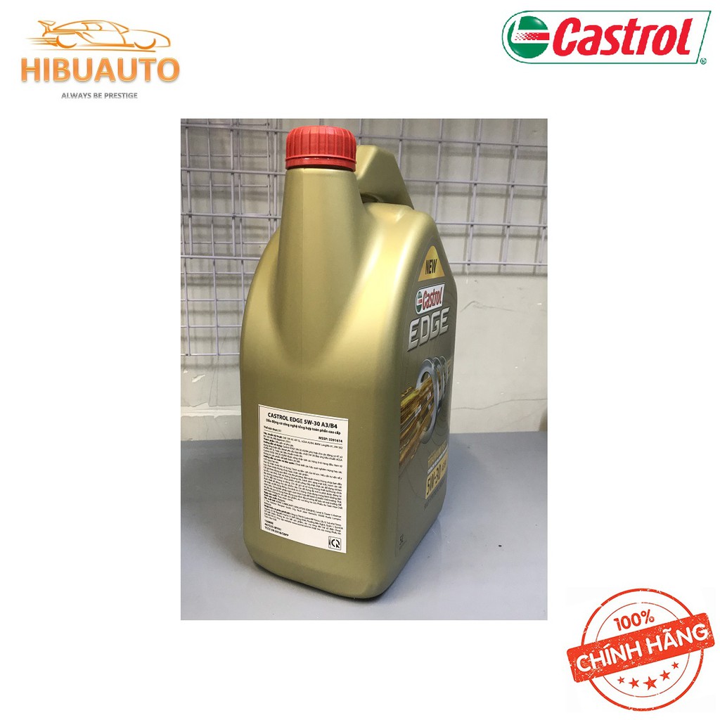 Dầu Nhớt Tổng Hợp Toàn Phần Cao Cấp CASTROL EDGE 5W30 A3/B4 5L