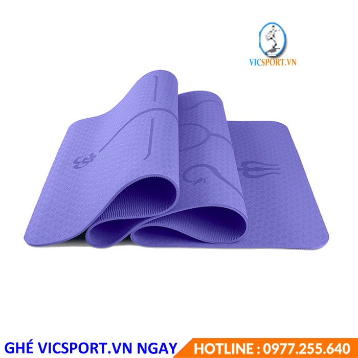 Thảm Tập Yoga Định Tuyến Cao Su Non Cao Cấp Đài Loan (Chính Hãng) - Vicsportvn