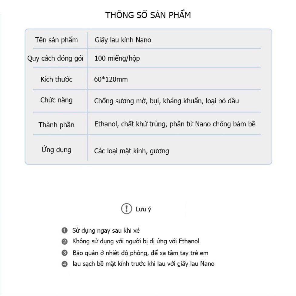 Khăn lau kính Jiezhiliangpin , khăn giấy chống bám hơi nước, giấy lau kính chống mờ sương, mồ hôi, chống nhờn và hơi nướ