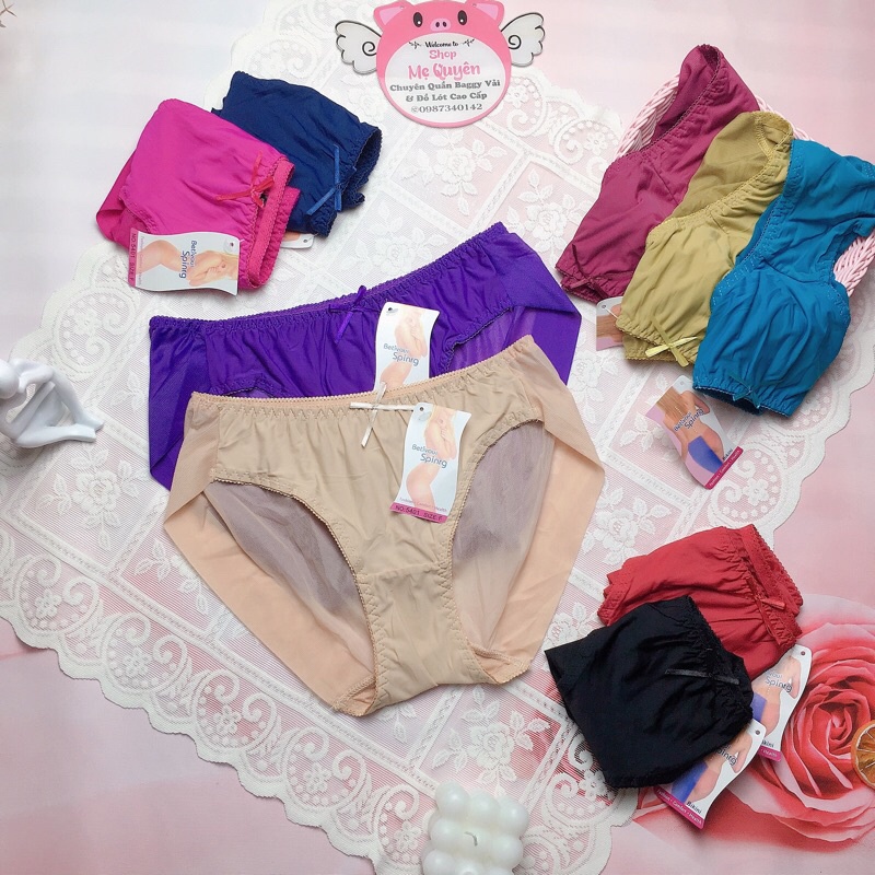 Quần lót nữ su đúc lụa Spinrg cao cấp, không viền nâng mông kháng khuẩn co giãn thoải mái lên form đẹp