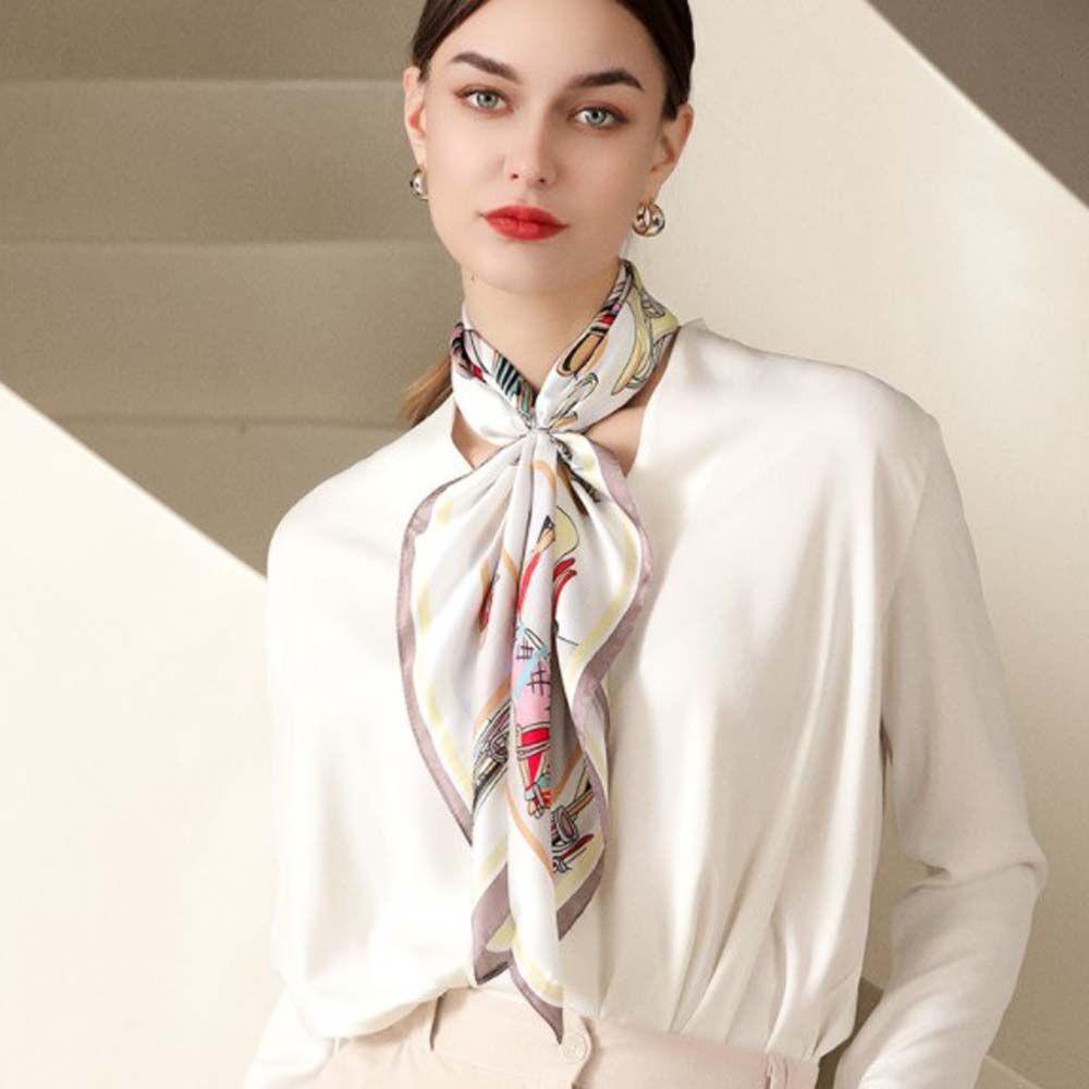 Khăn Quàng Cổ / Khăn Quàng Cổ / Băng Đô Vải Lụa Cỡ Nhỏ Thời Trang Cho Nữ