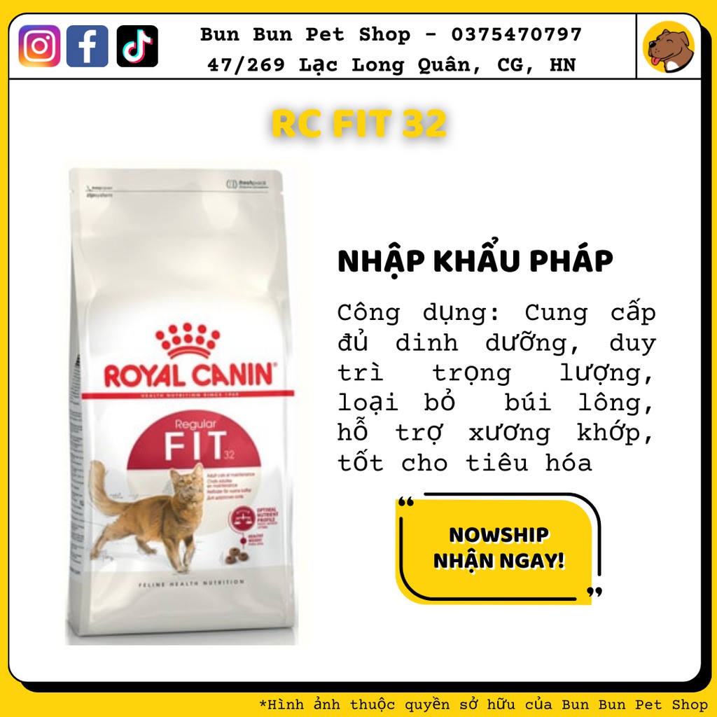 Hạt khô cho mèo Royal Canin fit 2kg