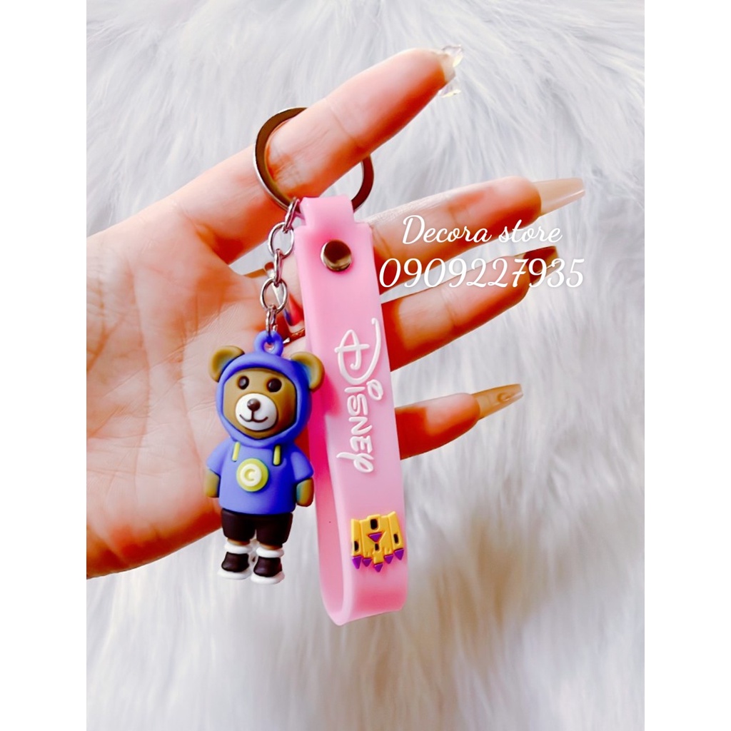 Móc Khóa Gấu Hoodie - Mã 055 nhiều màu