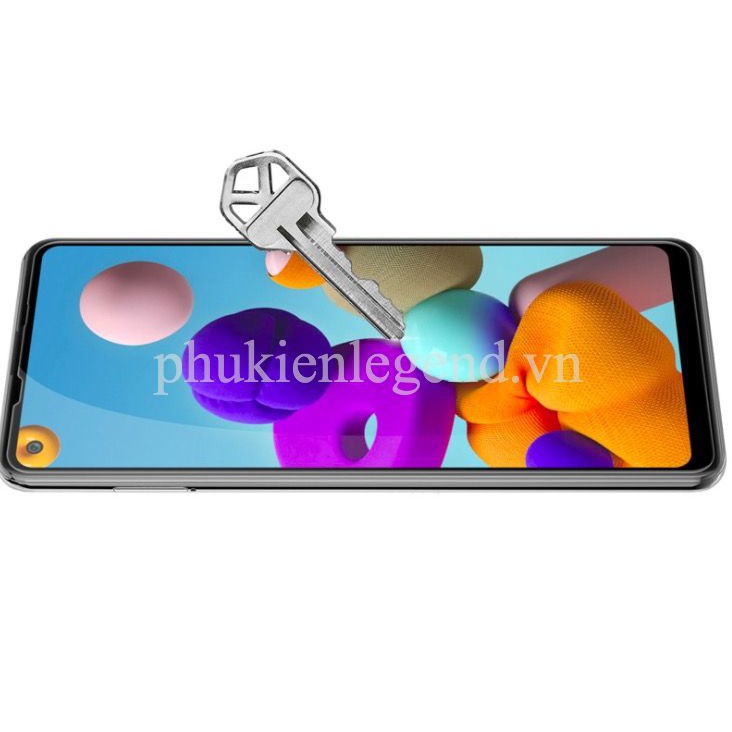 Dán kính cường lực full 9D tràn màn hình dành cho Samsung Galaxy A21s phủ màu