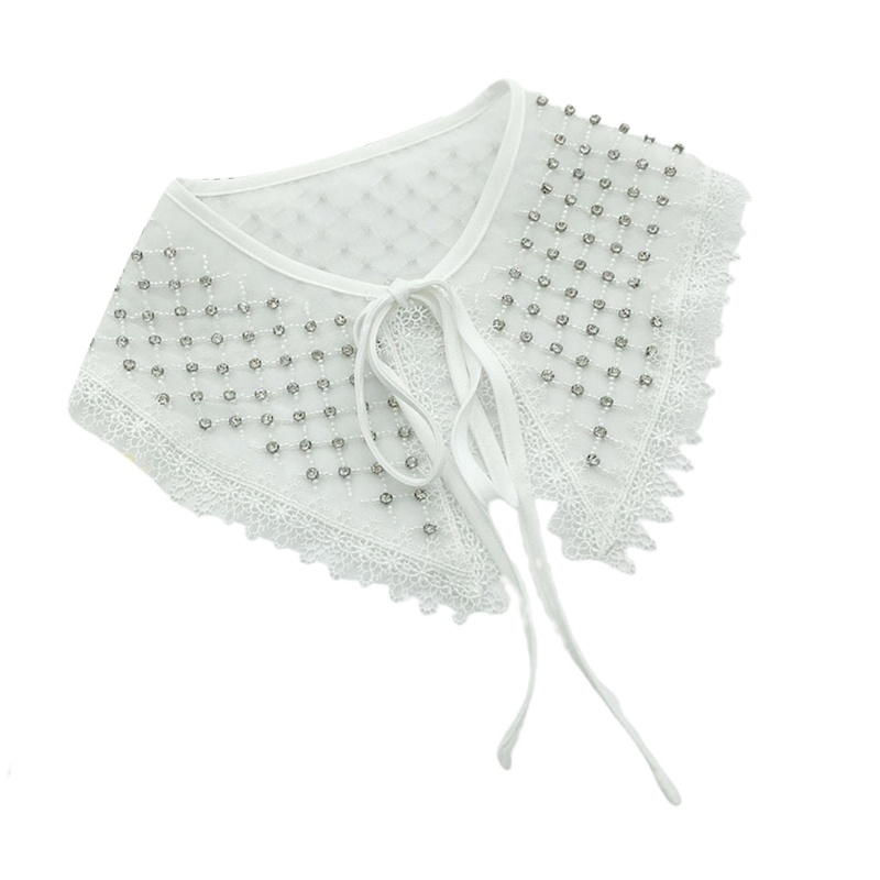 Khăn Choàng Cổ Đính Hạt Và Đá Giả Họa Tiết Sọc Caro Thanh Lịch Cho Búp Bê