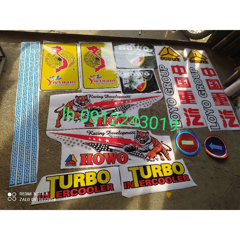 BỘ TEM TRANG TRÍ XE TẢI  HOWO 371,380