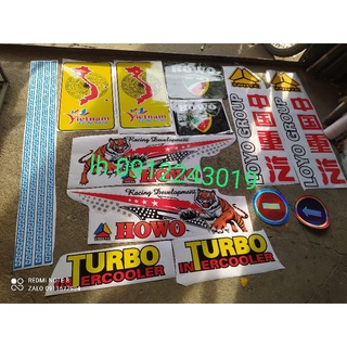 Bộ tem trang trí xe tải howo 371,380