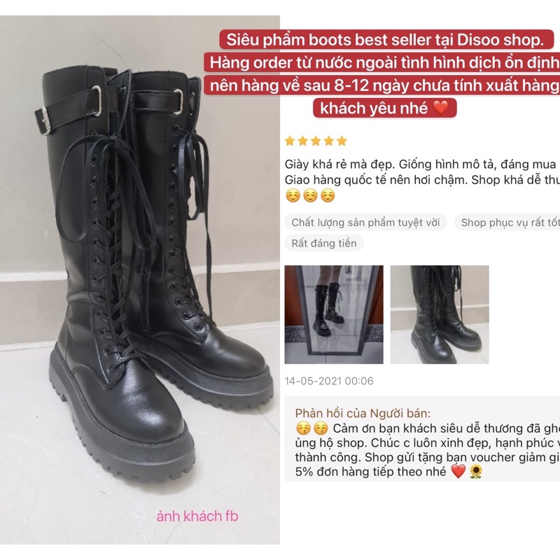 [RẺ VÔ ĐỊCH] FEEDBACK ẢNH THẬT Order Martin boots cổ cao ulzzang da PU siêu bền (Hàng best seller)