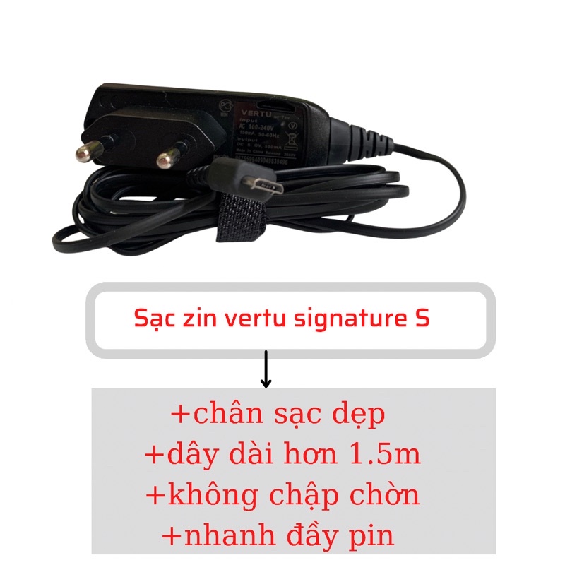 Sạc vertu zin liền dây