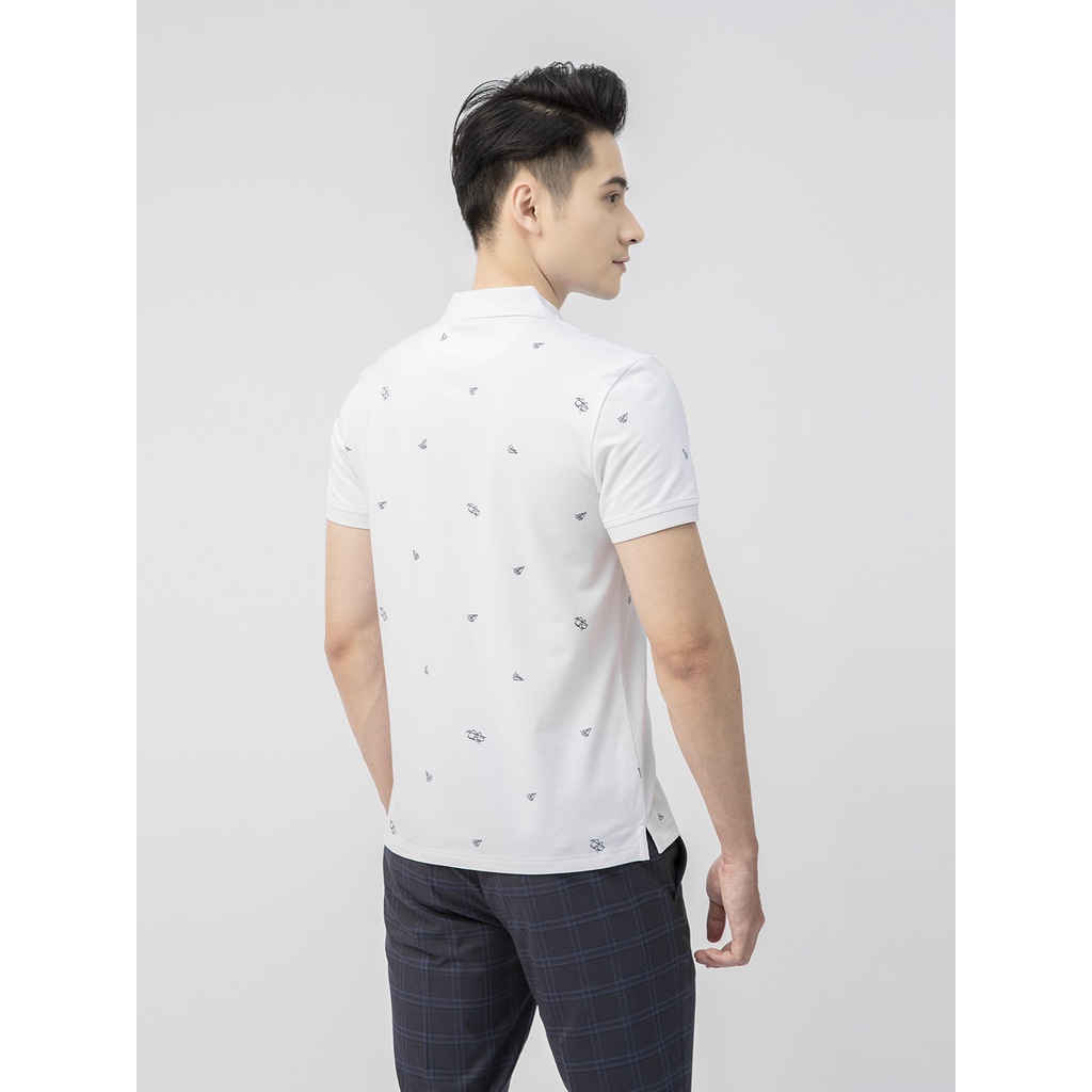 Áo polo nam ARISTINO họa tiết in thuyền độc đáo, vải mềm thấm hút và đàn hồi tốt - APS003S1