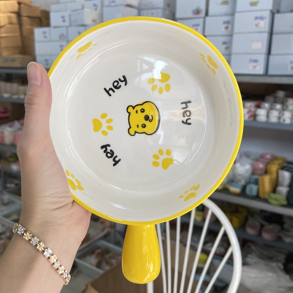 Chén Dĩa Dễ Thương Đĩa Sứ Set Bát Đĩa Decor Bát Ăn Cơm Chén Sứ Đẹp sét gấu vàng xinh yêu