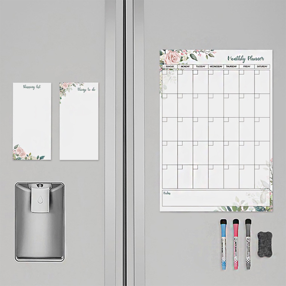 1 Bảng Trắng Có Nam Châm Gắn Tủ Lạnh Dùng Ghi Chú Trong Nhà Bếp