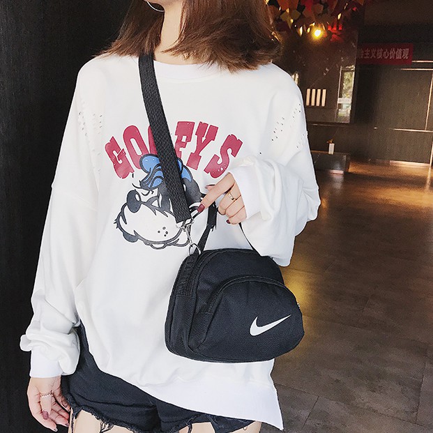 Túi Xách Nike Mini Dáng Vuông Chất Liệu Canvas Cho Nam Và Nữ