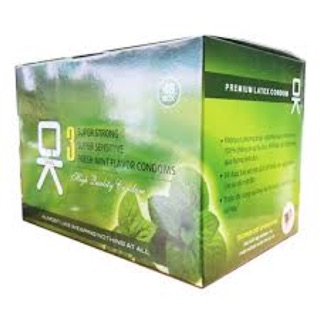 Bao cao su ok bạc hà 144 cái