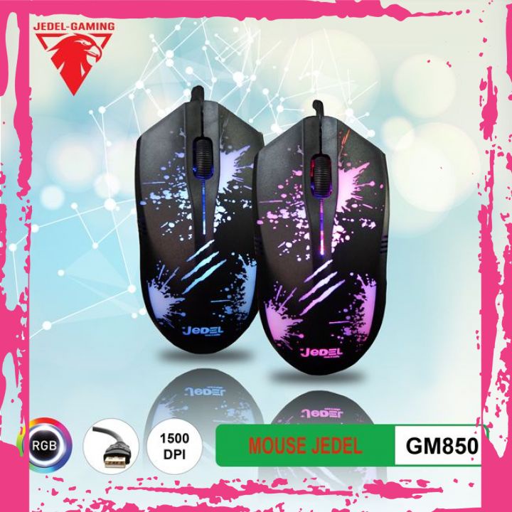Chuột Máy Tính Có Dây Gaming JEDEL GM850 LED Đổi Màu Cực Đẹp Chơi Game Cực Đỉnh