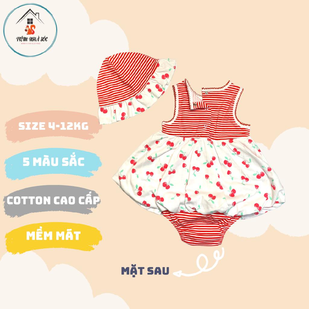 Set bodychip kèm mũ hiệu Little Me bé gái hàng xuất dư xịn size 3M - 18M Tiệm Nhà Sóc