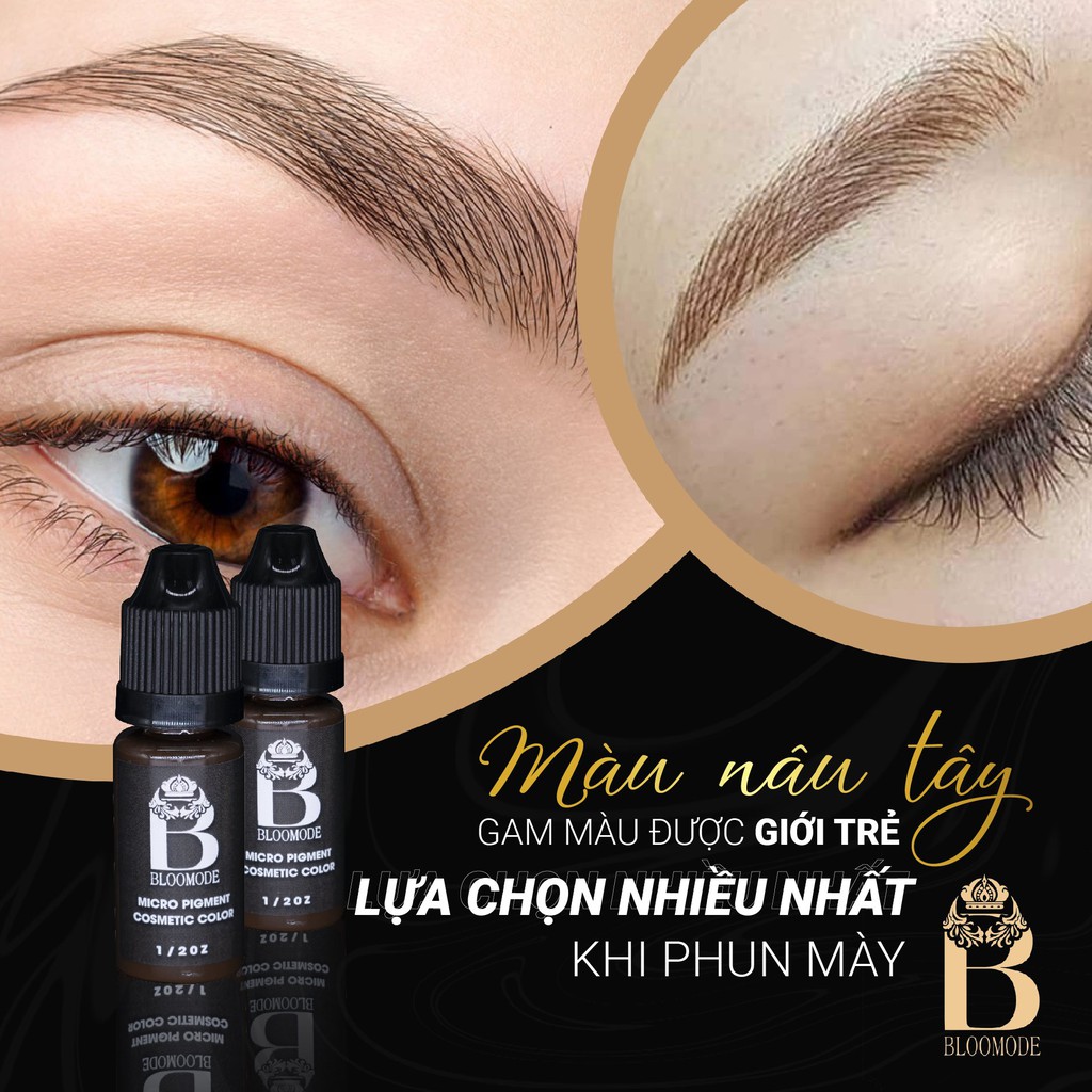 Mực Xăm Siêu Bám Bloomode Nâu Tây