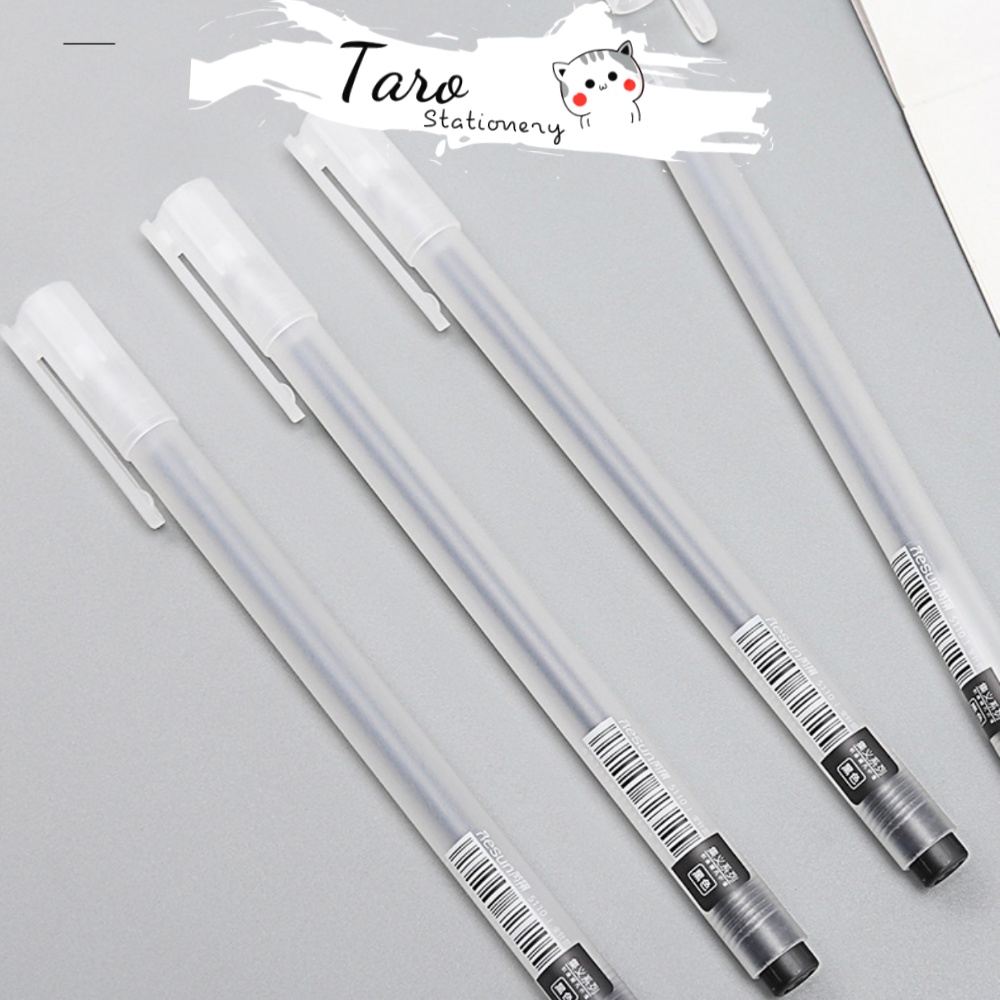 Bút gel basic vỏ nhám ghi chép Tiếng Anh A22 tiện dụng Taro Stationery