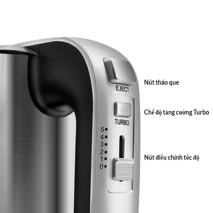 Máy đánh trứng cầm tay Haeger RAF 800w,máy trộn BỘT làm bánh chuyên nghiệp 5 tốc độ điều chỉnh dễ dàng.Bảo Hành 12 tháng