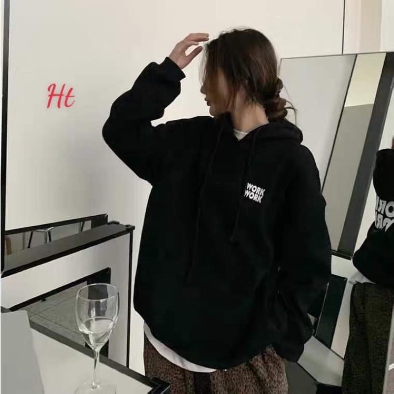 Áo hoodie Work in 2 mặt H26