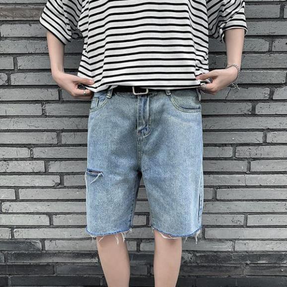 [Mã MASK2630K giảm 15% tối đa 30K đơn từ 99K] QUẦN SHORT JEAN RÁCH \ QUẦN BÒ LỬNG \ UNISEX NAM NỮ đẹp