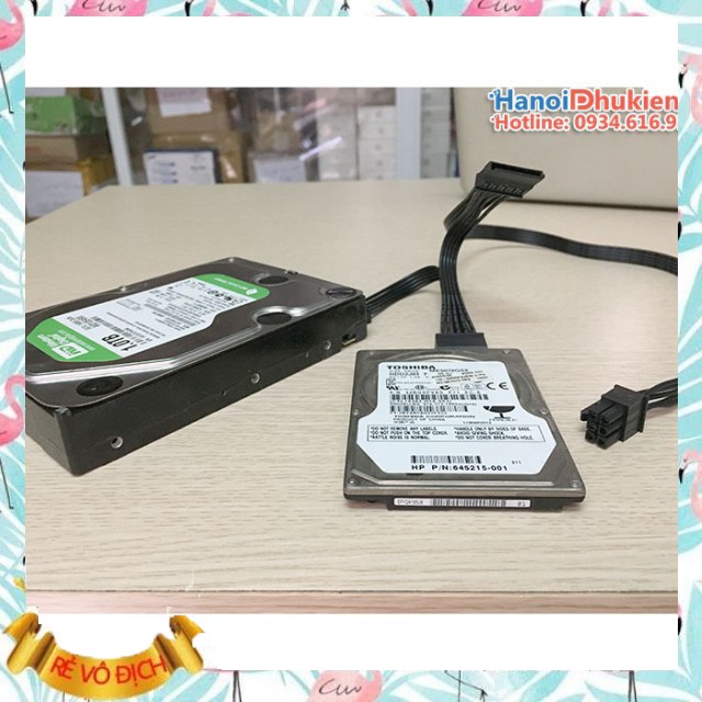 Cáp Chia Nguồn SATA 1 ra 2 (Xả Kho)  Dây Nguồn HDD Sata 1 Ra 2 - sata 1-2.DCNS .x