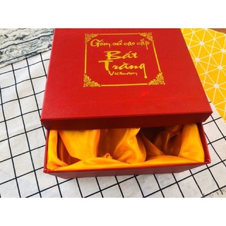 HỘP XI ĐỰNG ẤM CHÉN LÓT LỤA