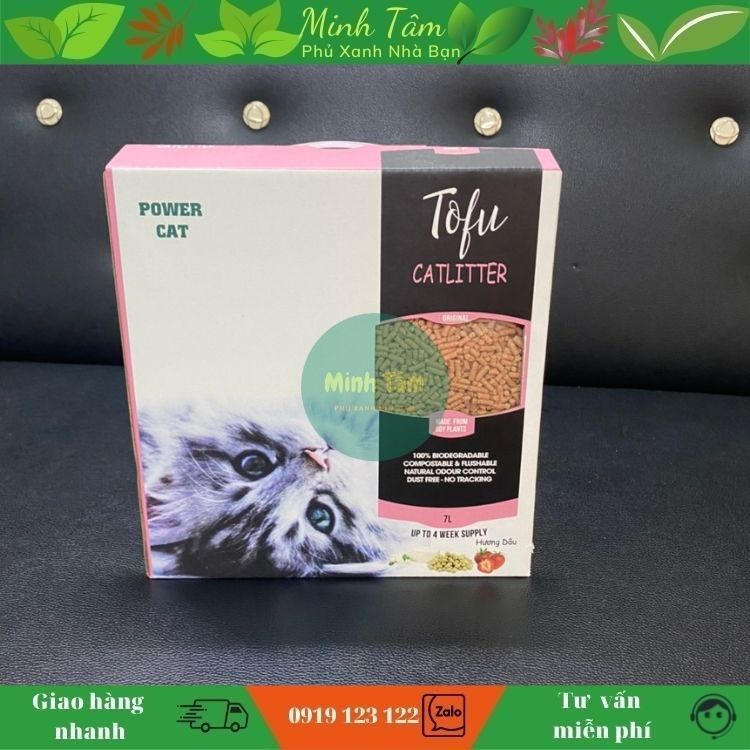 Cát Vệ Sinh Hữu Cơ Bã Đậu Nành Thích Hợp Cho Mèo Con Tofu CatLitter 7l