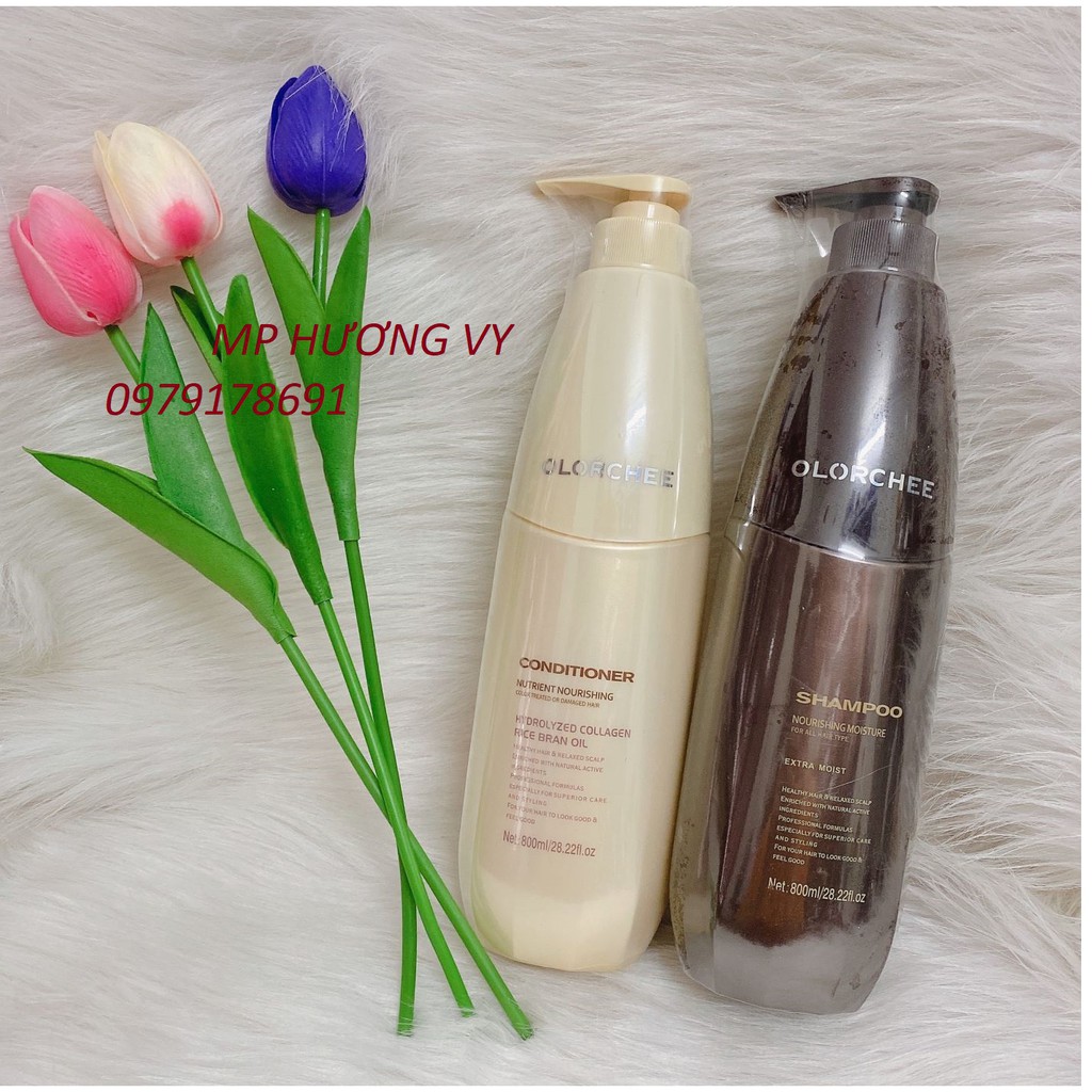 Bộ Dầu Gội Xả Olorchee Siêu Mềm Mượt 800ml