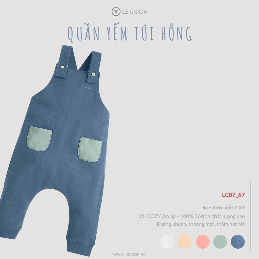 LECOON- Quần yếm túi hông Lecoon