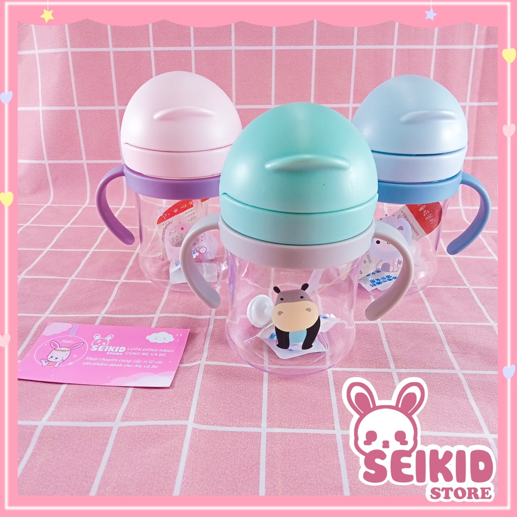 Bình tập uống,bình tập hút cho bé 250-350ml Seikid Store nhiều màu