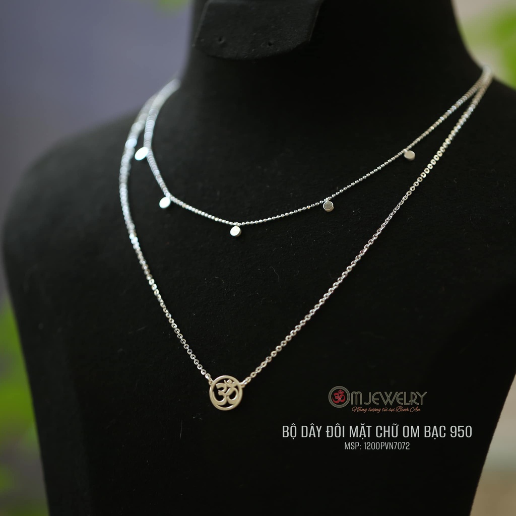 SET DÂY CHUYỀN ĐÔI MẶT CHỮ OM S950