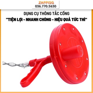 Thông Tắc Cống - Dụng Cụ Thông Cống Dây Dài 5m Chuyên Nghiệp Dạng Lò Xò, Dễ Dàng Sử Dụng