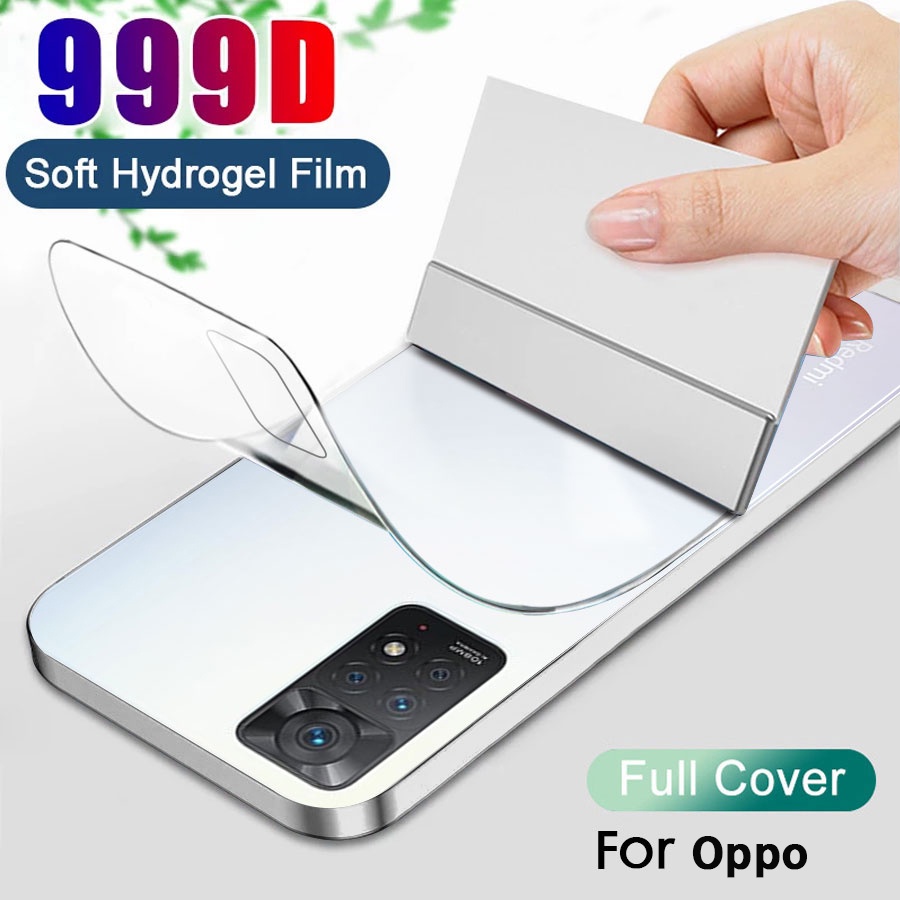 Miếng Dán Hydrogel Mềm Bảo Vệ Mặt Sau Cho Oppo F11 F9 Pro A7 A5S A9 A15 A15S A3S A5 A74 A54 A91 A52 A92 A33 A53 A32 A53S Reno 2 3 4 5 6 5G