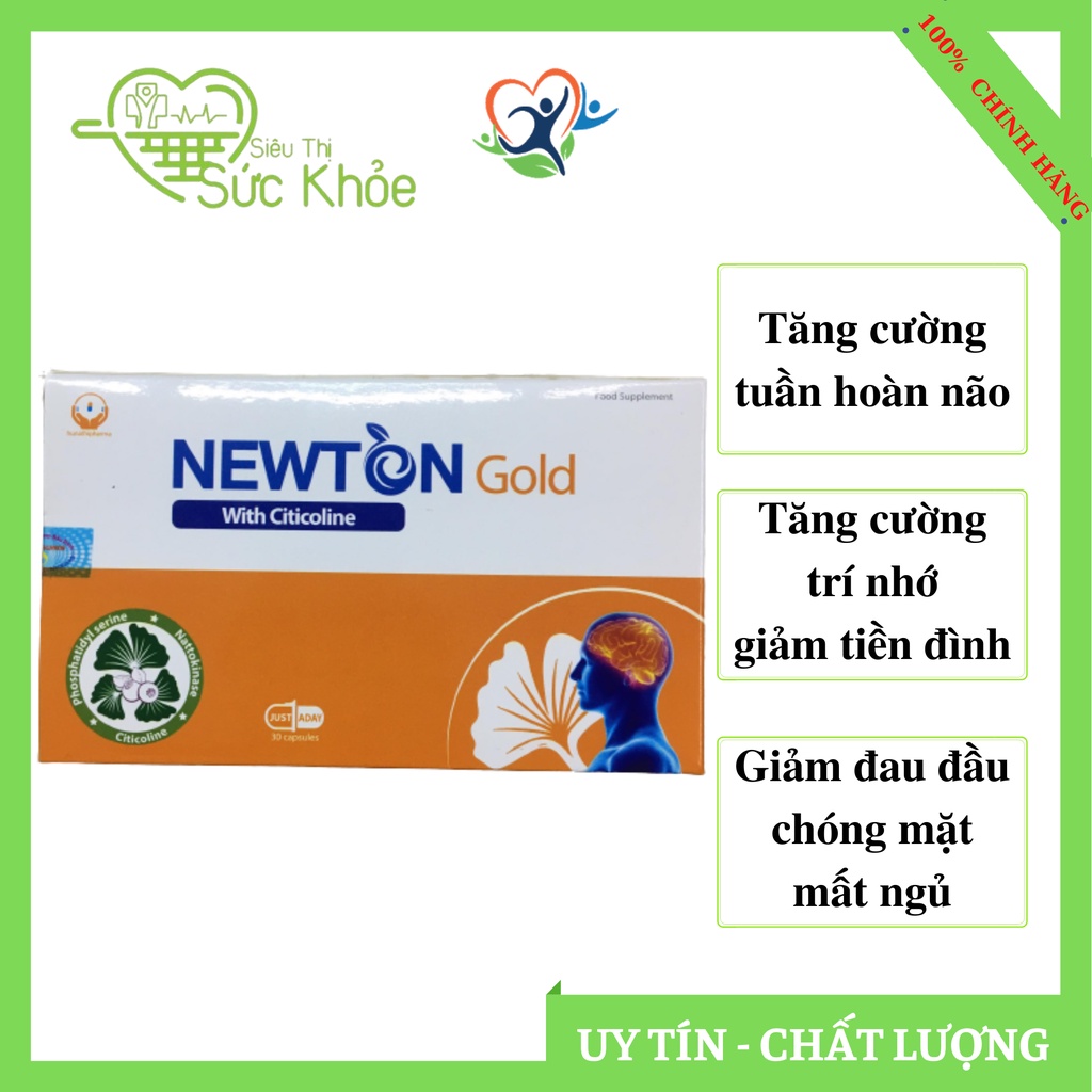 Bổ não Newton Gold, Tăng cường tuần hoàn não, Tăng cường trí nhớ giảm đau đầu bổ huyết dưỡng não