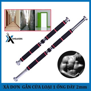 [HÀNG LOẠI 1] Xà đơn gắn cửa 4 kích thước đỏ đen loại 1 ống dày 2mm