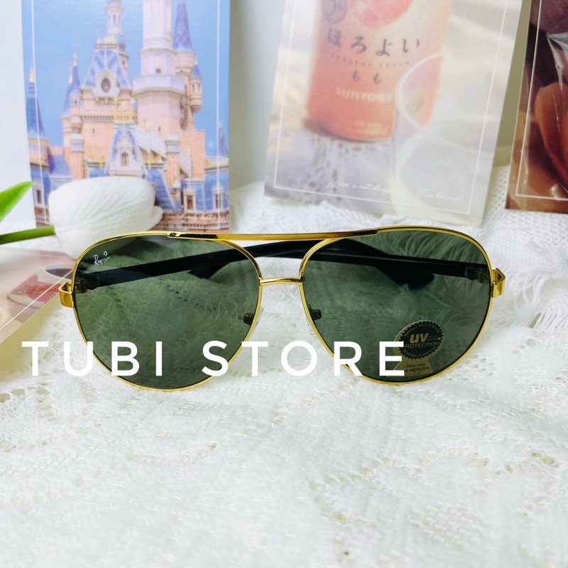 Kính râm phi công thời trang nam nữ xanh đen chống tia UV