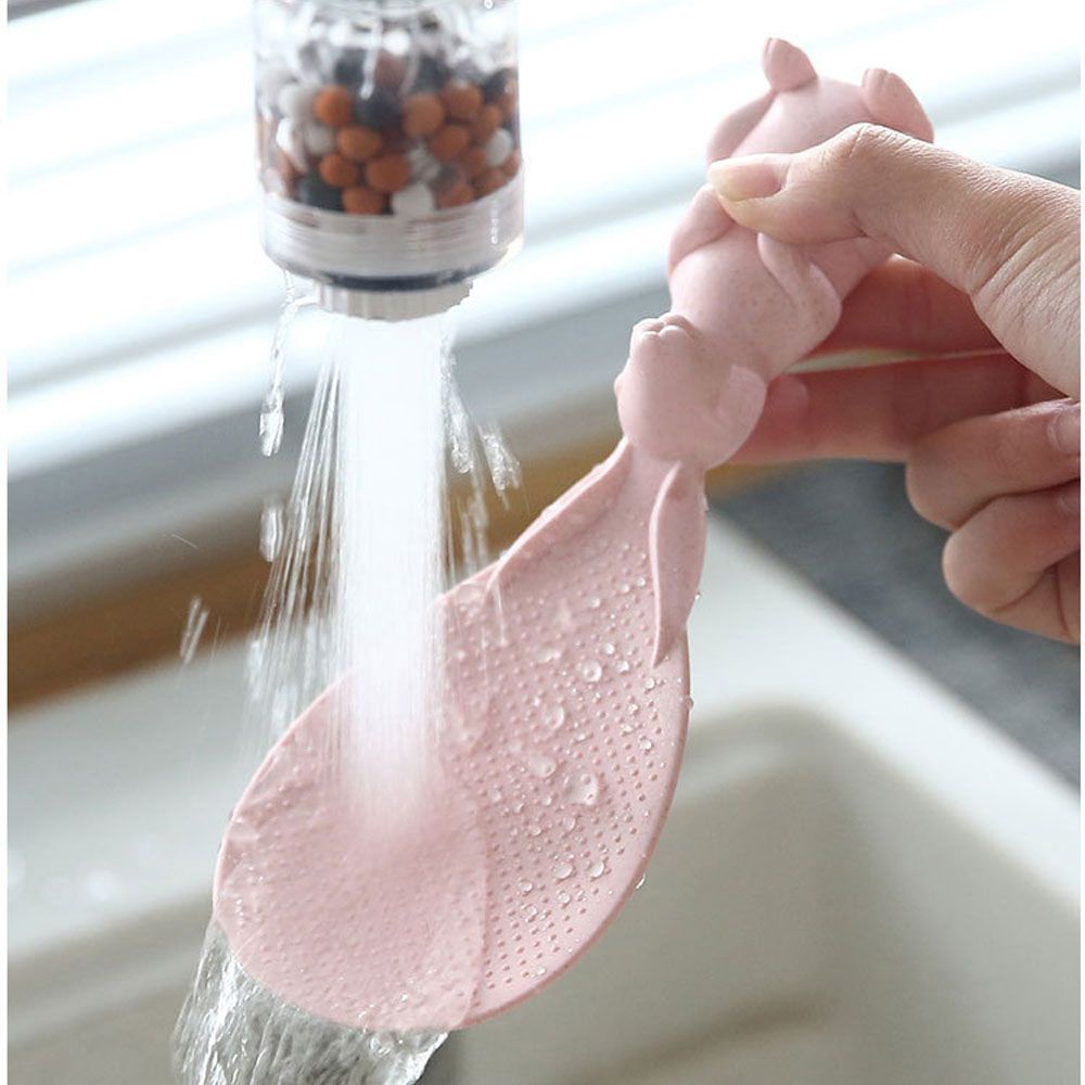 Vá xới cơm bằng rơm lúa mì chống dính hình thỏ dễ thương 2021