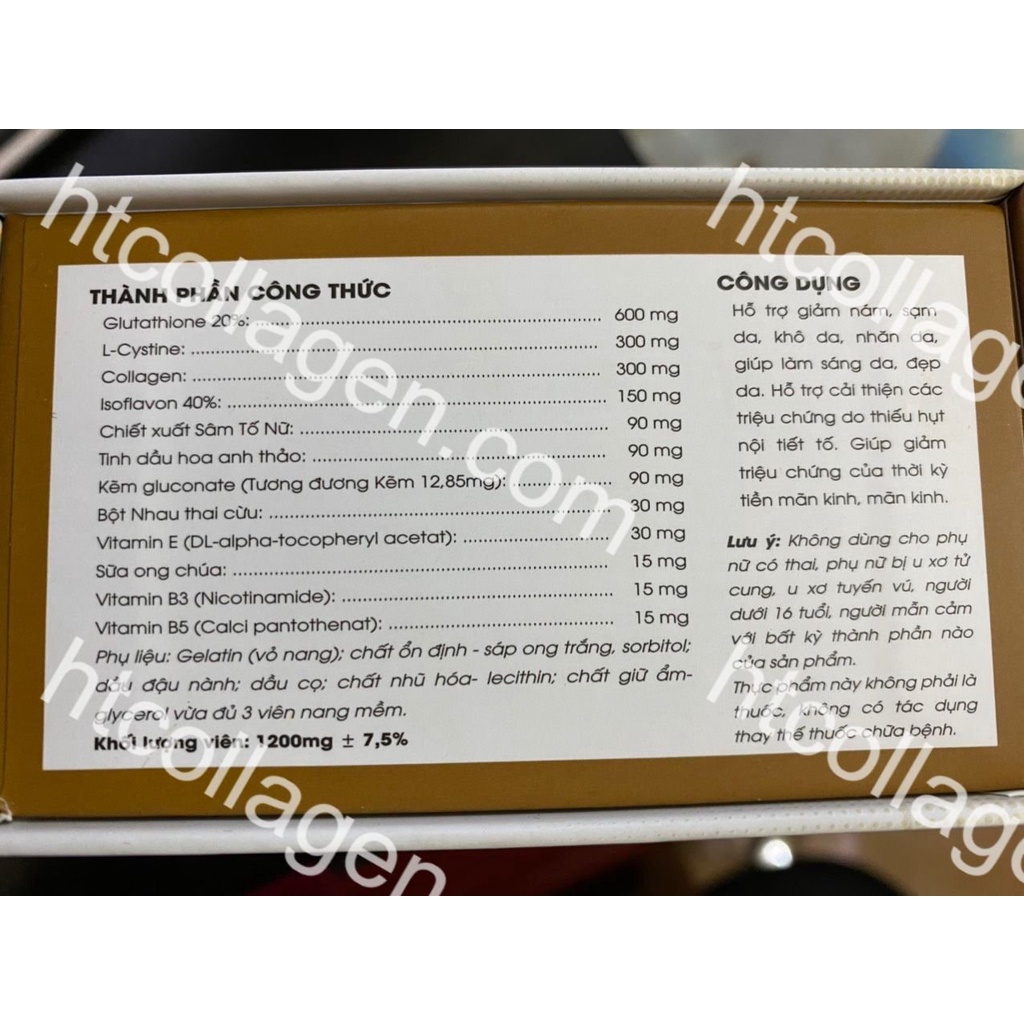 [CAM KẾT HIỆU QUẢ] Thực Phẩm Bổ Sung Collagen Đẹp Da, Ổn Định  Nội Tiết Tố Nữ HT COLLAGEN | Thế Giới Skin Care