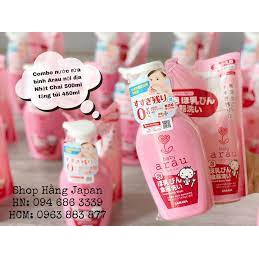 Nước rửa bình sữa cho trẻ Arau Baby bình/túi 450/500ml
