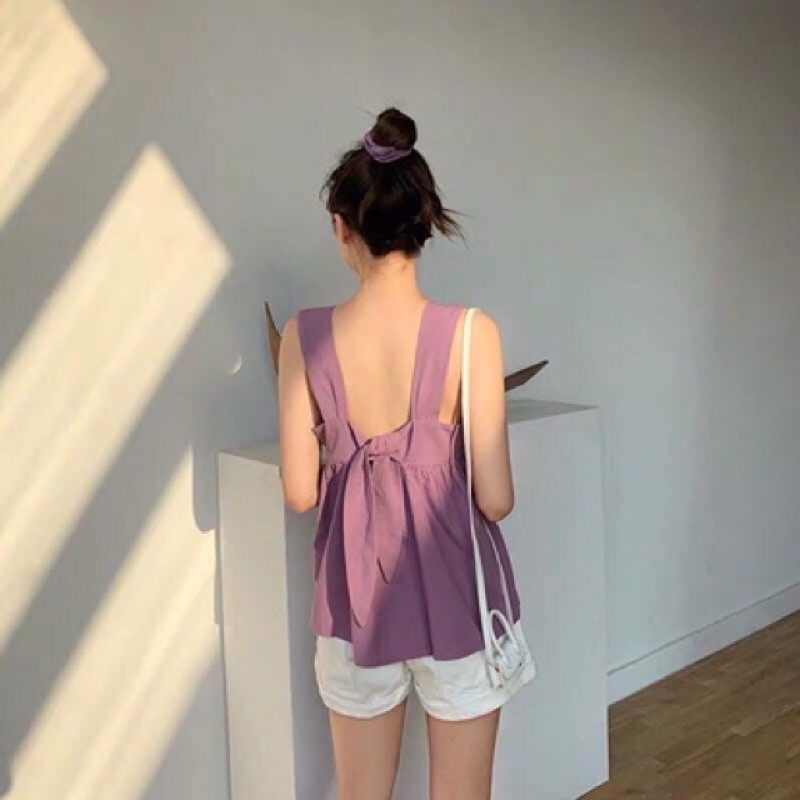 Áo hai dây babydoll chất đũi sịn [video + ảnh thật] | BigBuy360 - bigbuy360.vn